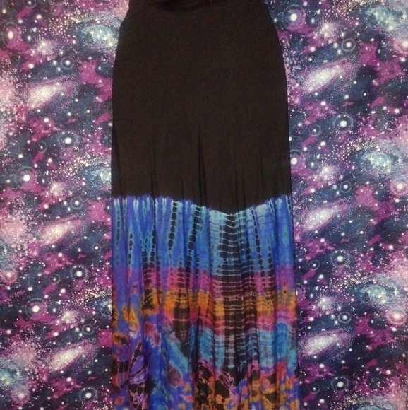 Kathmandu Imports Tie-Dye Tie Up Maxi Skirt - Picture 2 of 2